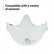 3M 9205+ N95 Aura Particulate Respirator Mask, White, Standard
