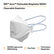 3M 9205+ N95 Aura Particulate Respirator Mask, White, Standard