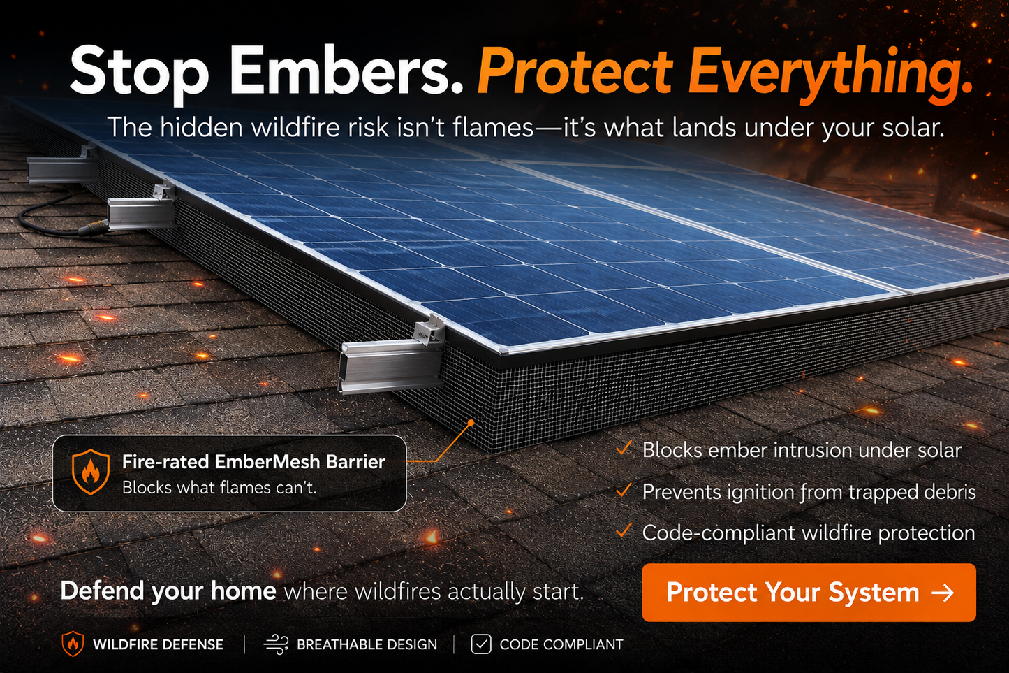 SolEmber™ Wildfire & Wildlife Barrier